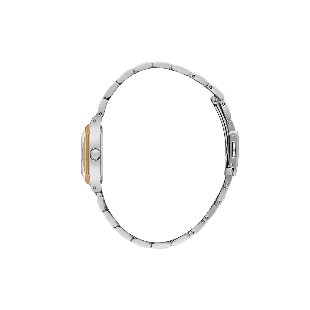 Daniel Klein Premium Silver and Rose Gold Stainless Steel Watch for Women DK.1.14157-6