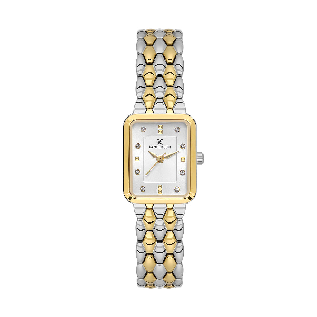 Daniel Klein Premium Silver and Gold Stainless Steel Watch for Women DK.1.14158-3
