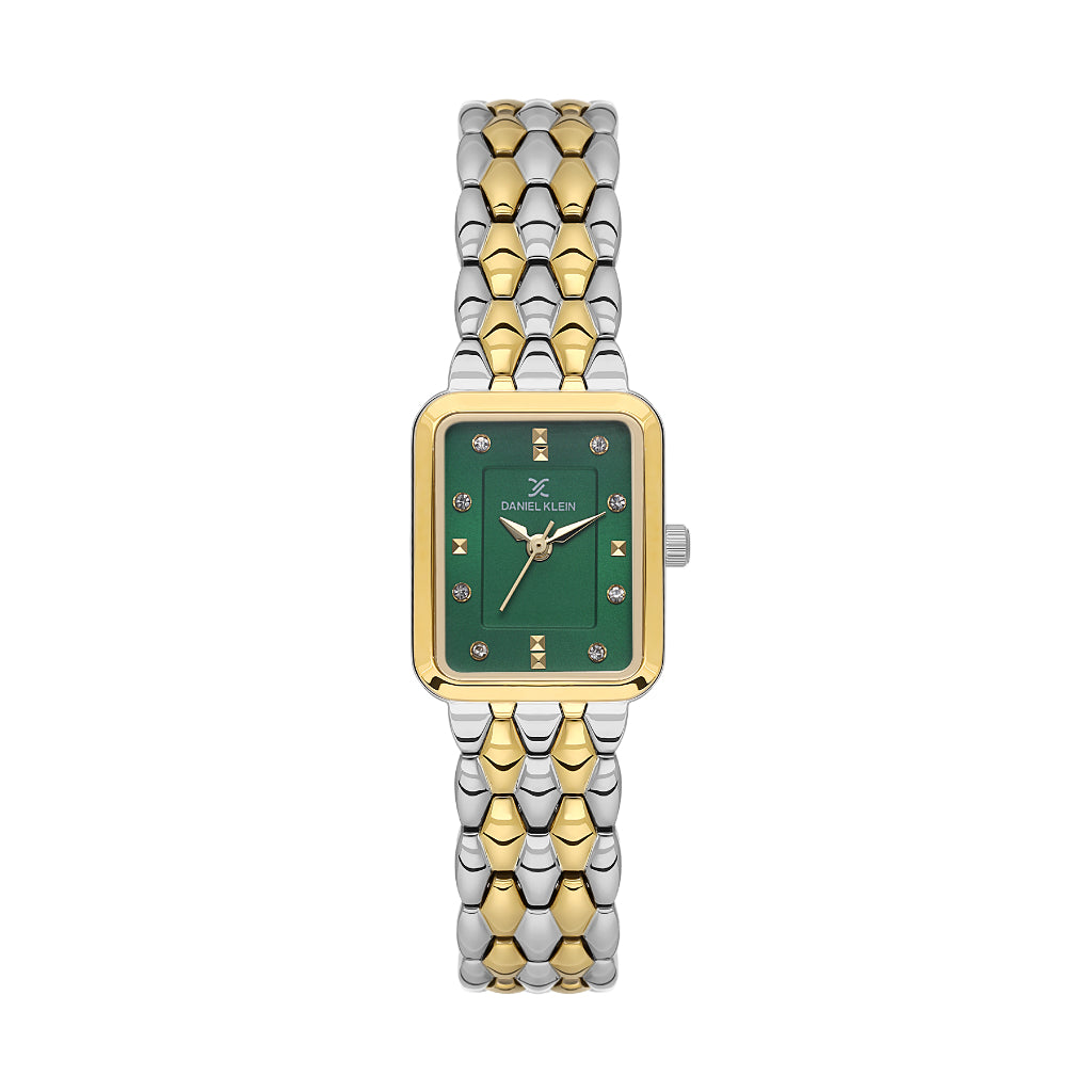 Daniel Klein Premium Silver and Gold Stainless Steel Watch for Women DK.1.14158-4