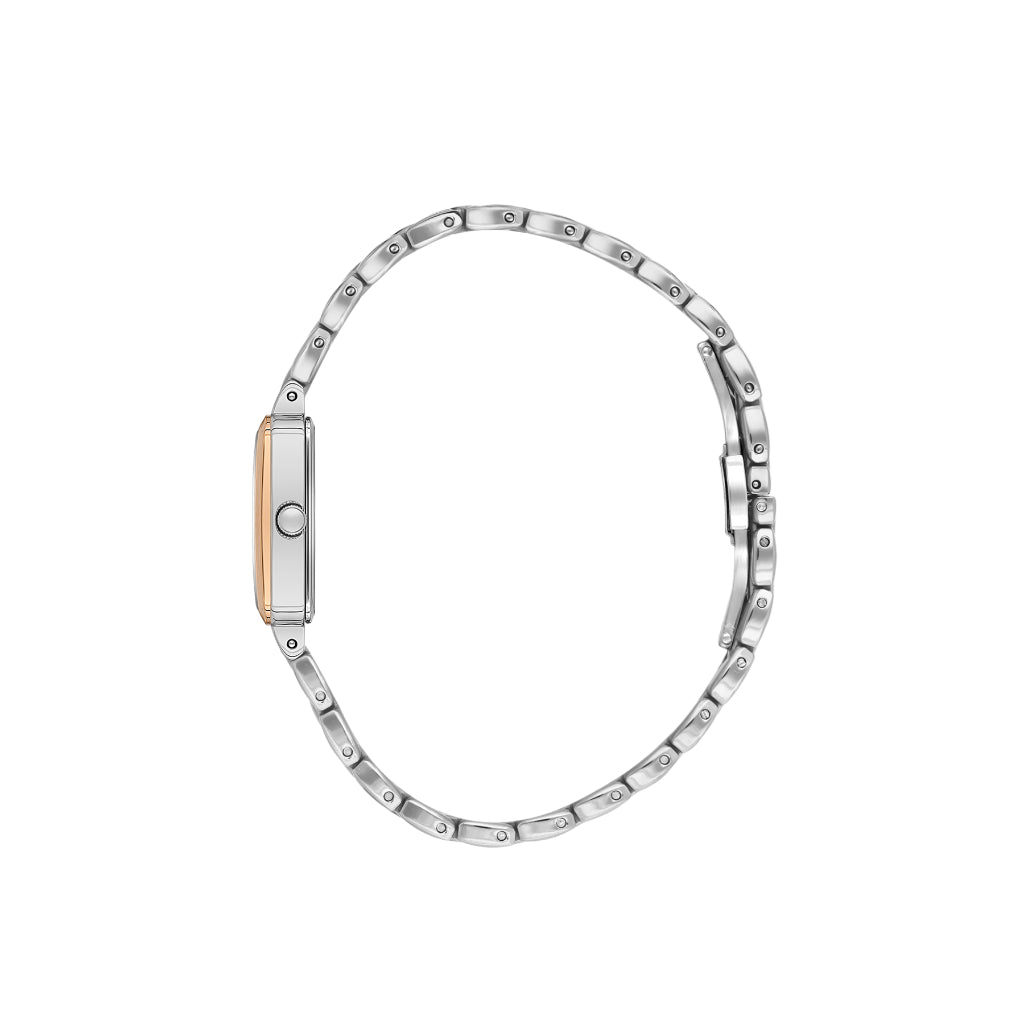 Daniel Klein Premium Silver and Rose Gold Stainless Steel Watch for Women DK.1.14158-6