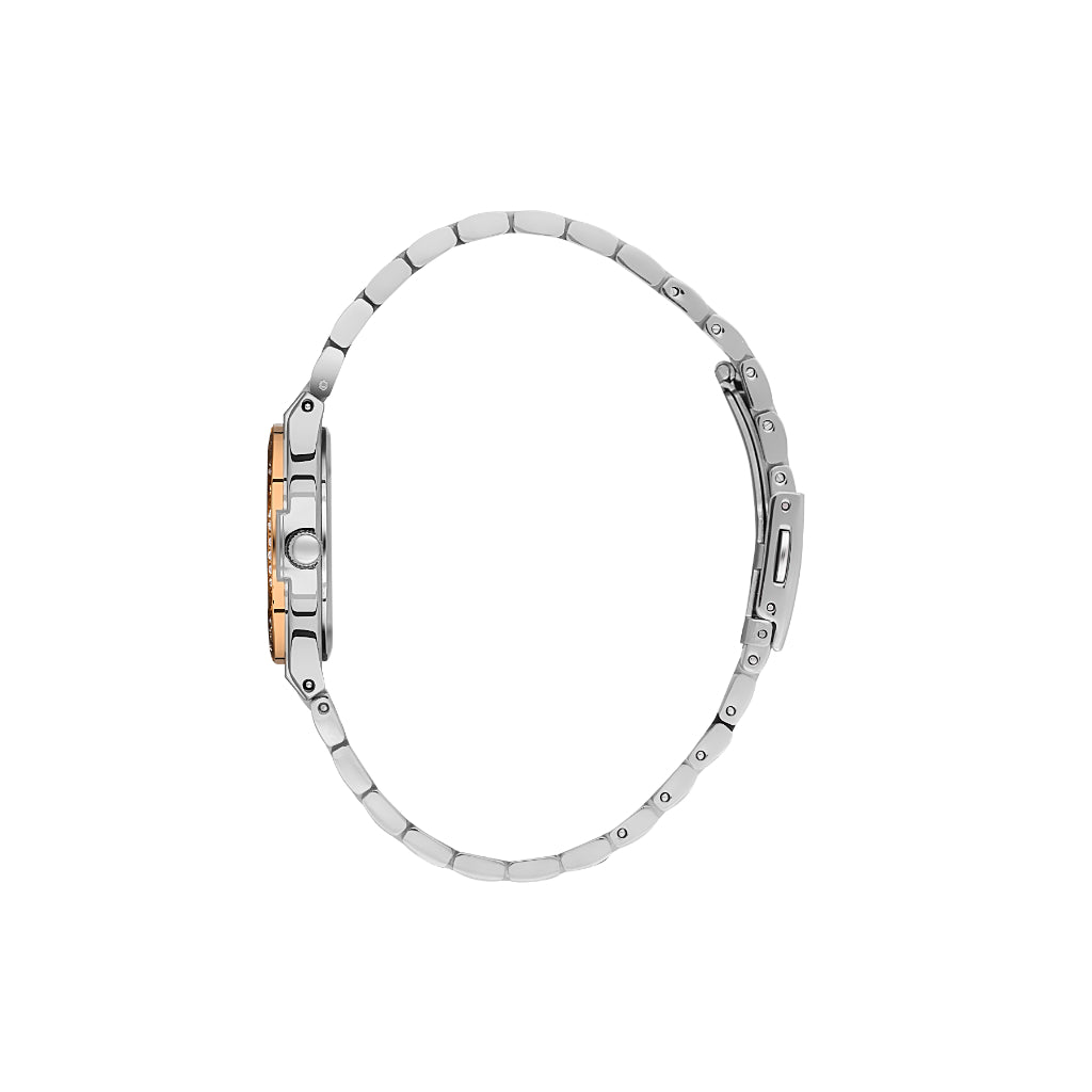 Daniel Klein Premium Silver and Rose Gold Stainless Steel Watch for Women DK.1.14160-6