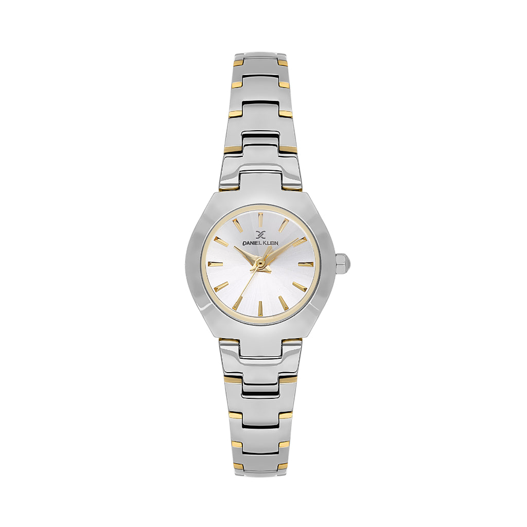 Daniel Klein Premium Silver and Gold Stainless Steel Watch for Women DK.1.14161-4