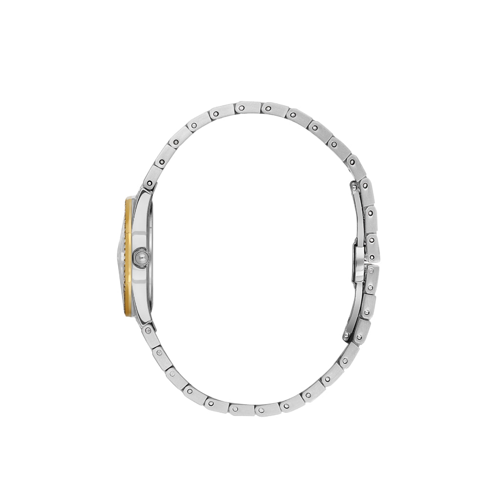 Daniel Klein Premium Silver and Gold Stainless Steel Watch for Women DK.1.14162-5
