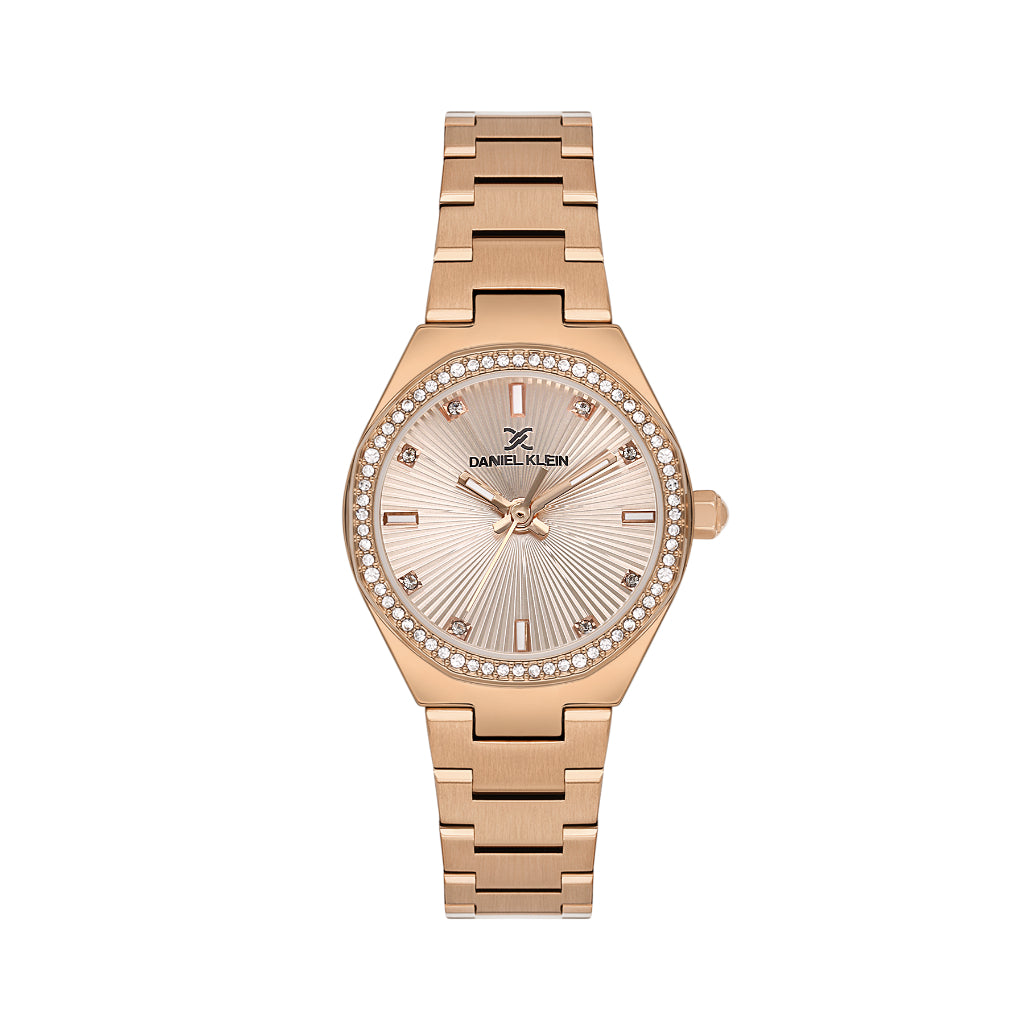 Daniel Klein Premium Rose Gold Stainless Steel Watch for Women DK.1.14162-6