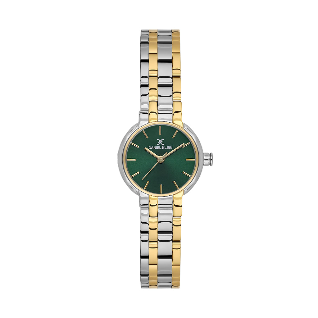 Daniel Klein Premium Silver and Gold Stainless Steel Watch for Women DK.1.14163-5