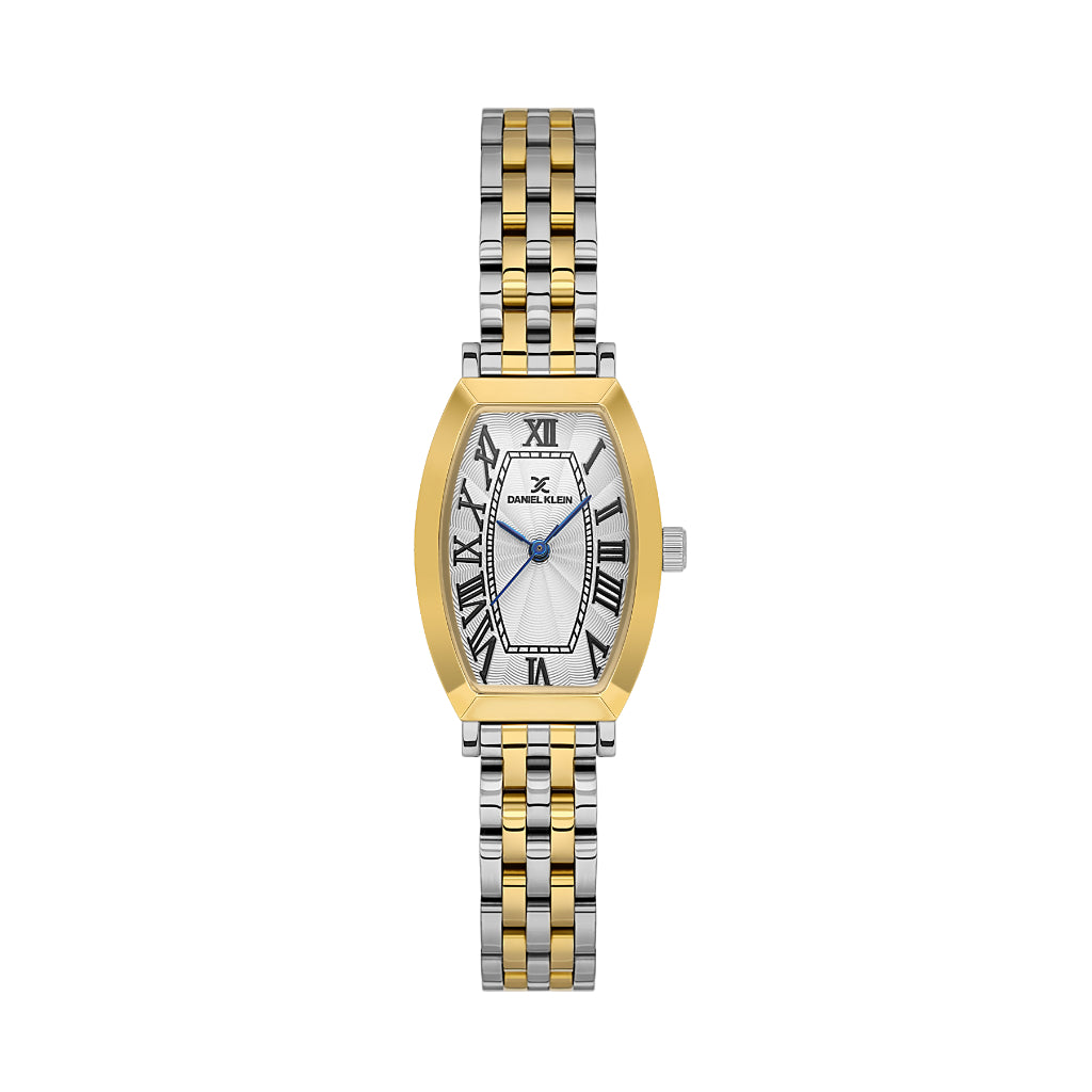 Daniel Klein Premium Silver and Gold Stainless Steel Watch for Women DK.1.14165-4