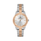 Daniel Klein Premium Silver and Rose Gold Stainless Steel Watch for Women DK.1.14166-6