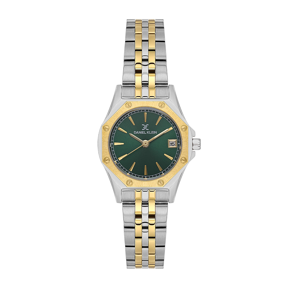 Daniel Klein Premium Silver and Gold Stainless Steel Watch for Women DK.1.14167-4