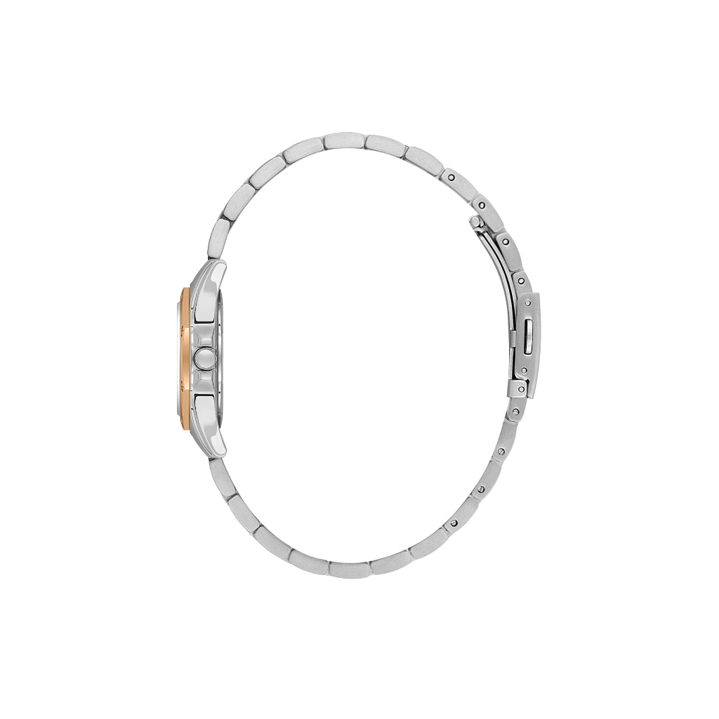 Daniel Klein Premium Silver and Rose Gold Stainless Steel Watch for Women DK.1.14167-6