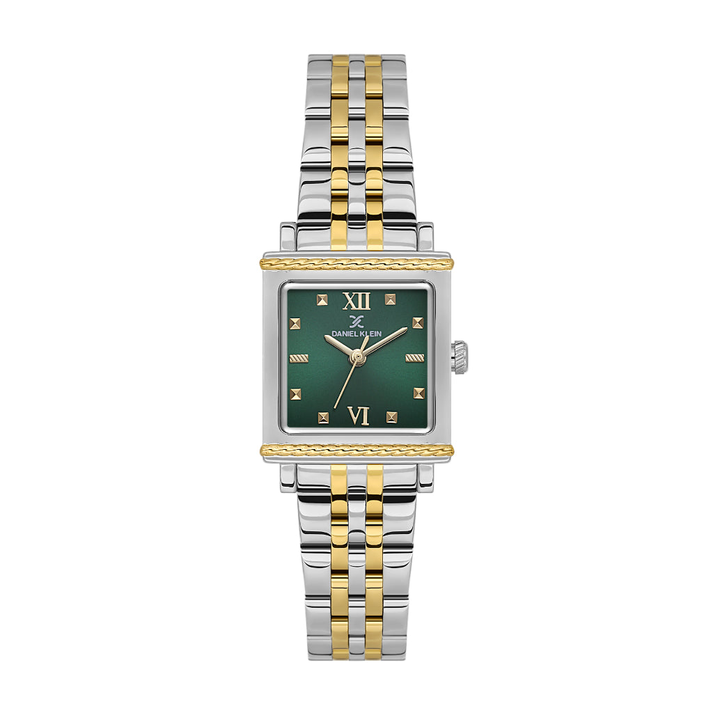 Daniel Klein Premium Silver and Gold Stainless Steel Watch for Women DK.1.14168-4
