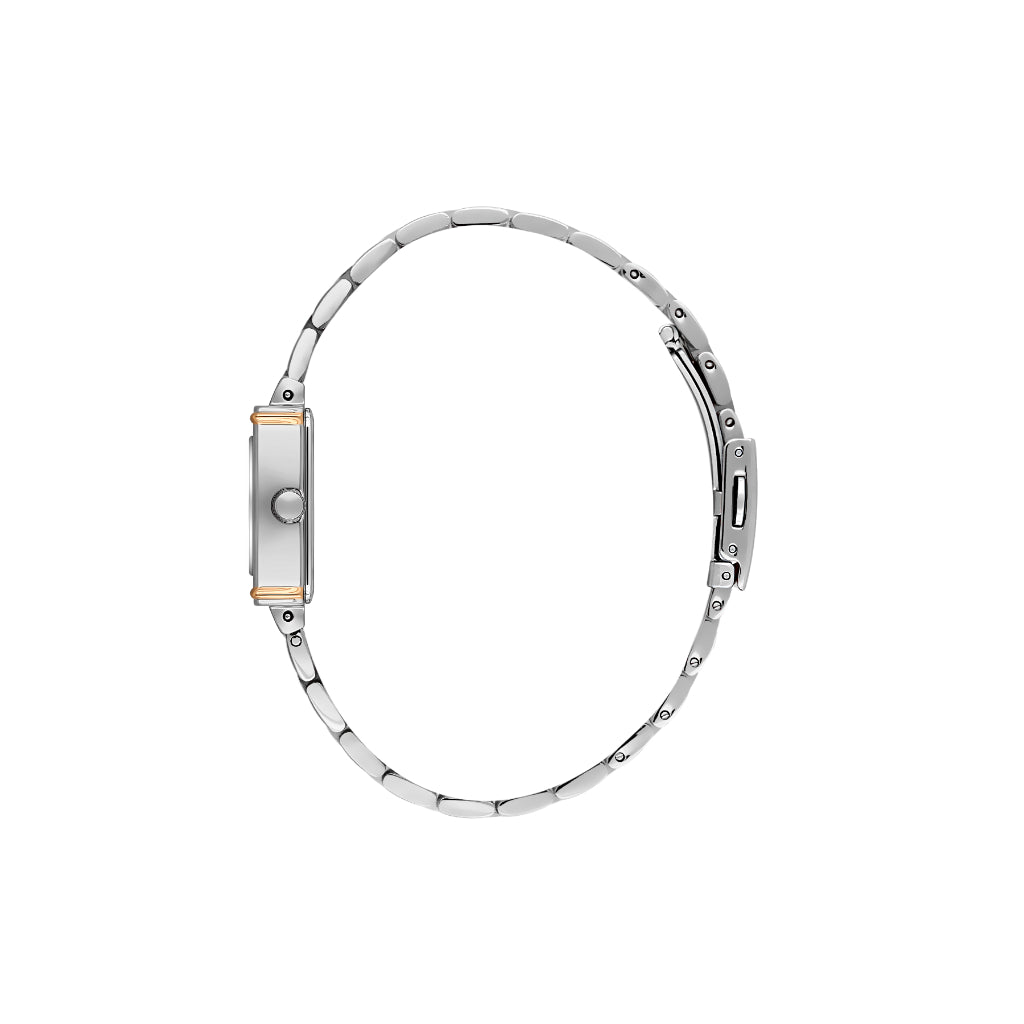 Daniel Klein Premium Silver and Rose Gold Stainless Steel Watch for Women DK.1.14168-6