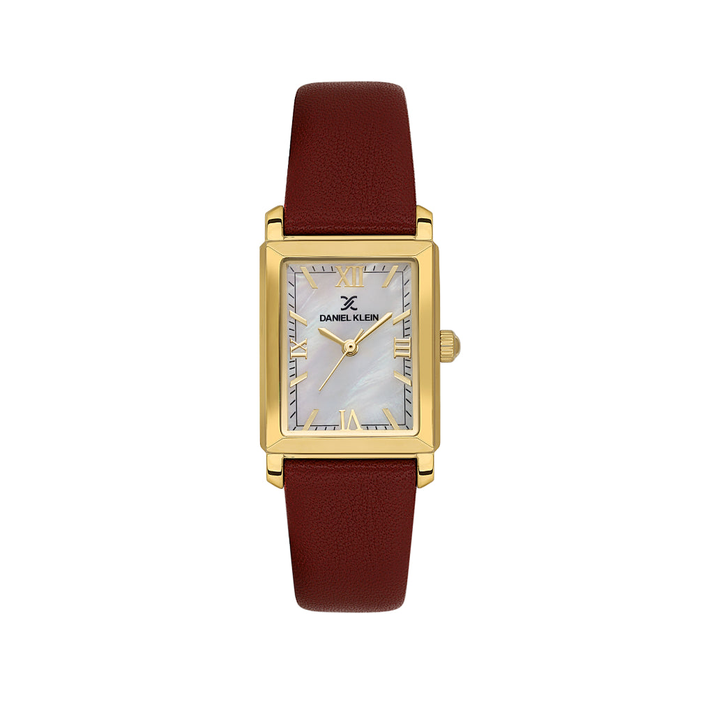 Daniel Klein Premium Dark Brown Leather Watch for Women DK.1.14169-4
