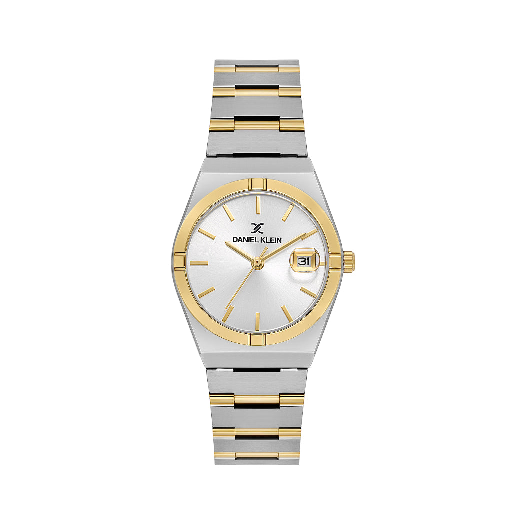 Daniel Klein Premium Silver and Gold Stainless Steel Watch for Women DK.1.14170-4