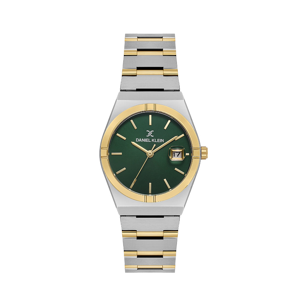 Daniel Klein Premium Silver and Gold Stainless Steel Watch for Women DK.1.14170-5