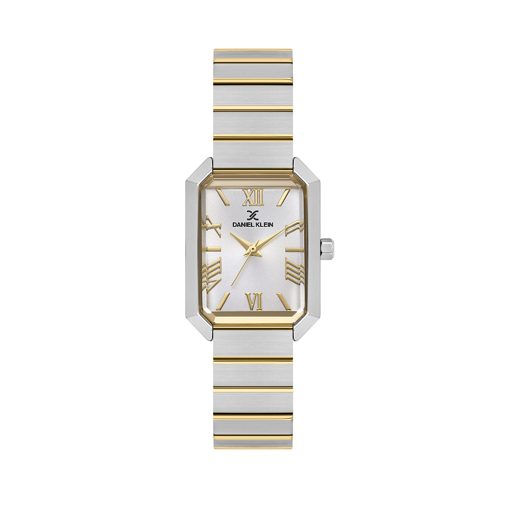Daniel Klein Premium Silver and Gold Stainless Steel Watch for Women DK.1.14172-3