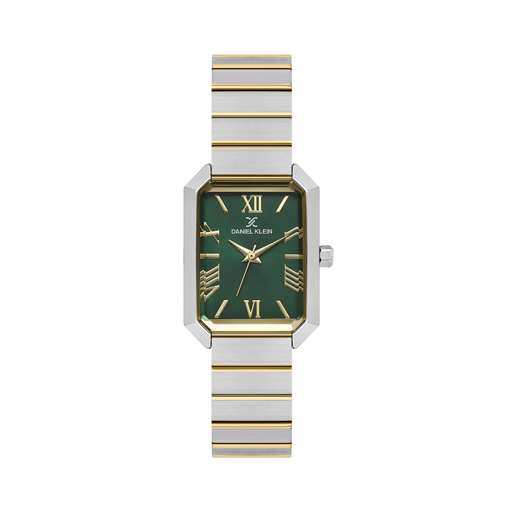 Daniel Klein Premium Silver and Gold Stainless Steel Watch for Women DK.1.14172-4