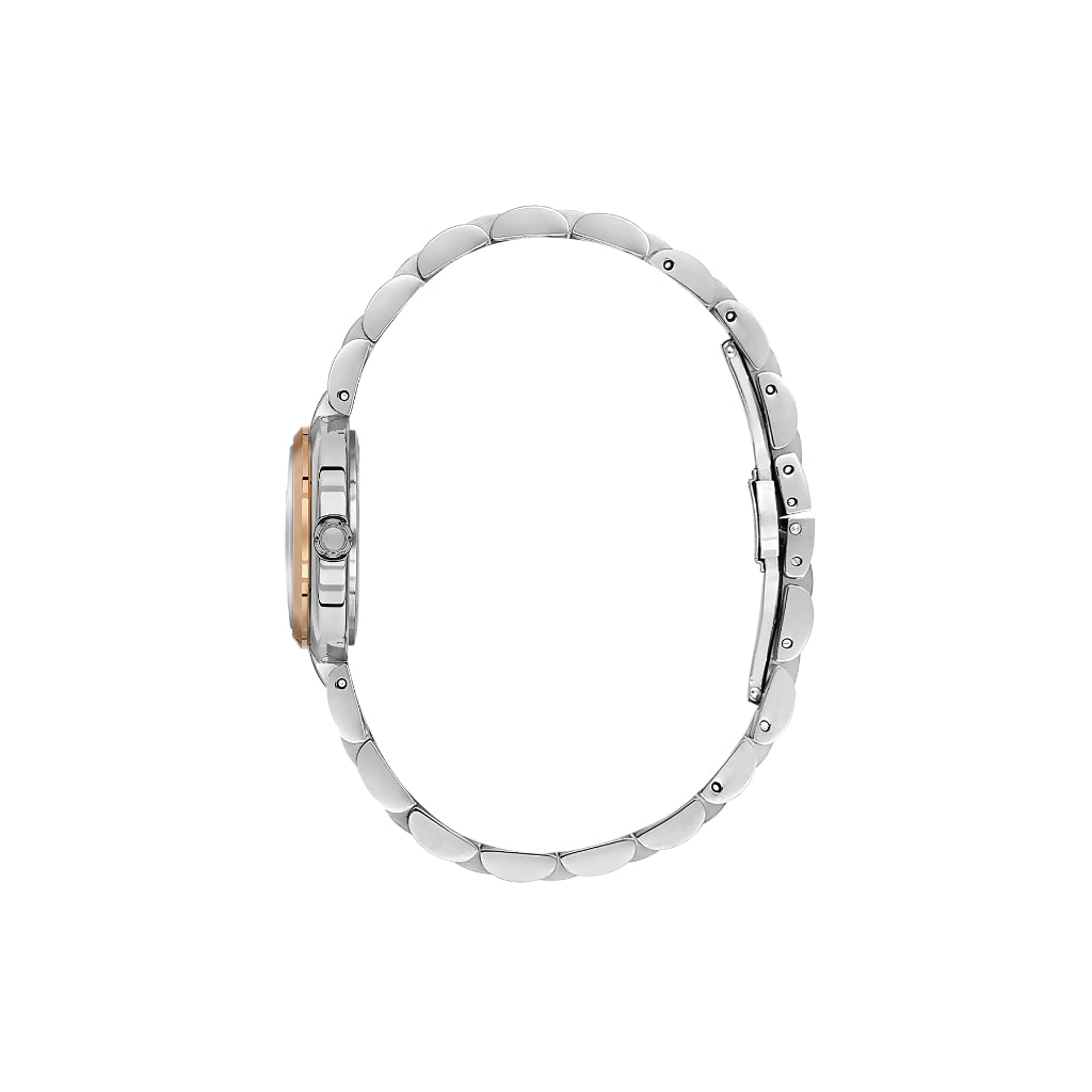 Daniel Klein Premium Silver and Rose Gold Stainless Steel Watch for Women DK.1.14173-6
