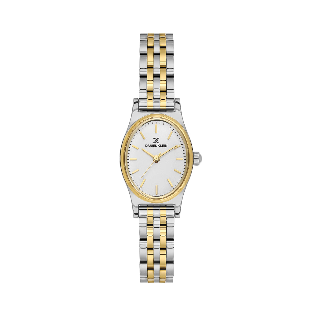 Daniel Klein Premium Silver and Gold Stainless Steel Watch for Women DK.1.14174-3