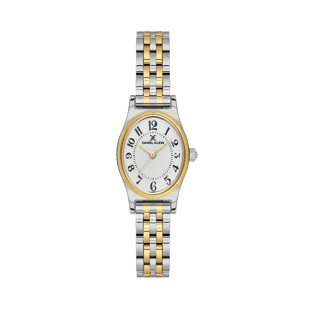 Daniel Klein Premium Silver and Gold Stainless Steel Watch for Women DK.1.14174-7