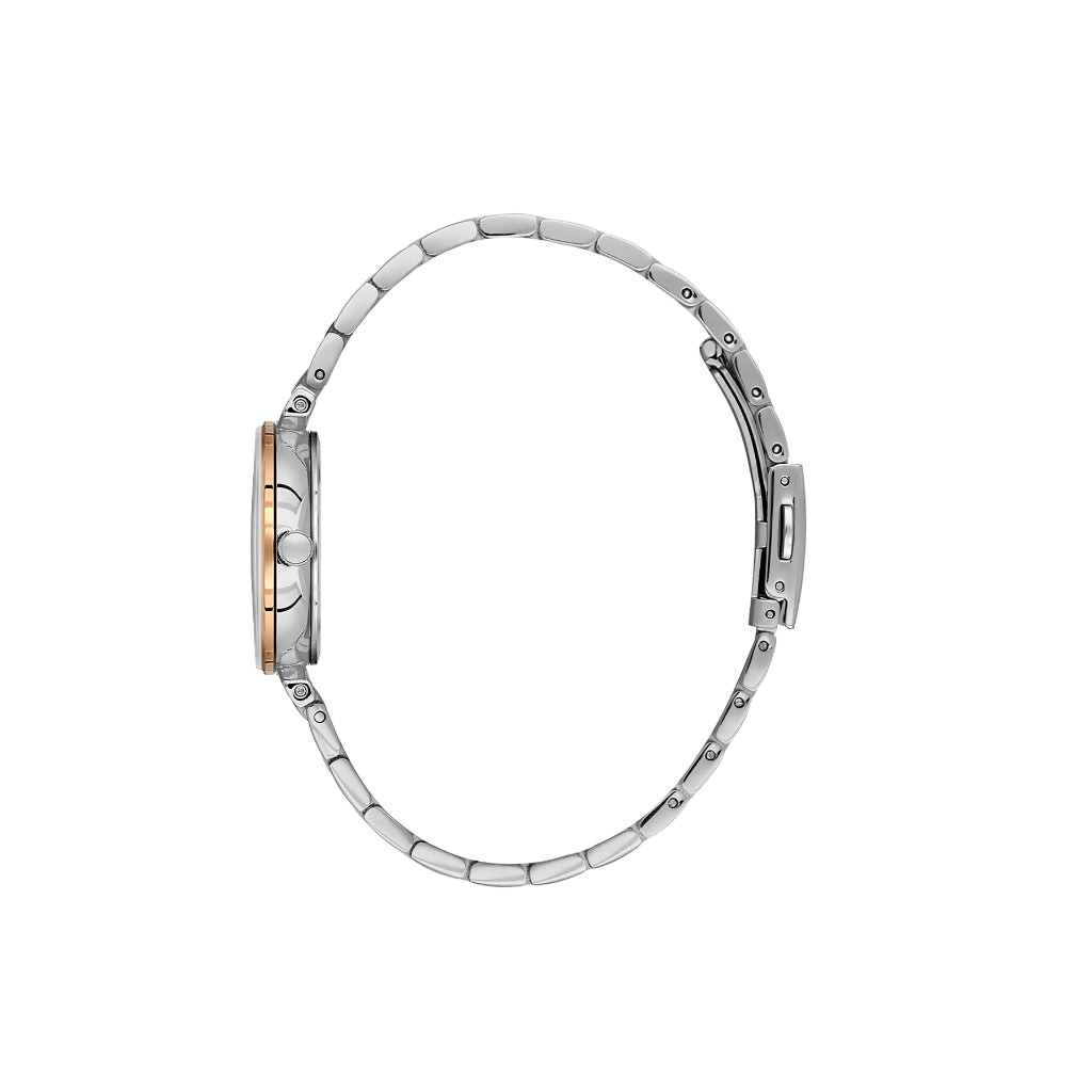 Daniel Klein Premium Silver and Rose Gold Stainless Steel Watch for Women DK.1.14175-6