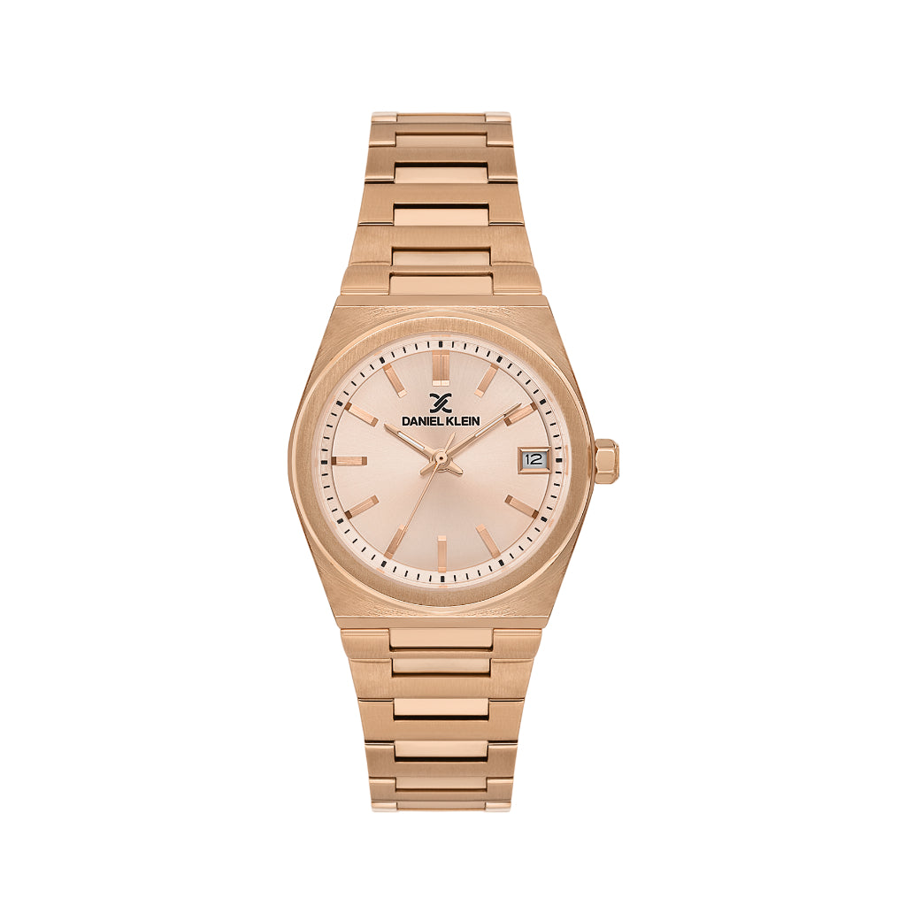 Daniel Klein Premium Rose Gold Stainless Steel Watch for Women DK.1.14177-6