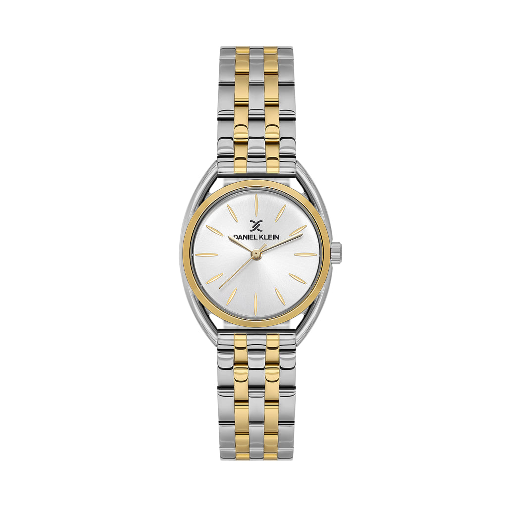 Daniel Klein Premium Silver and Gold Stainless Steel Watch for Women DK.1.14180-4