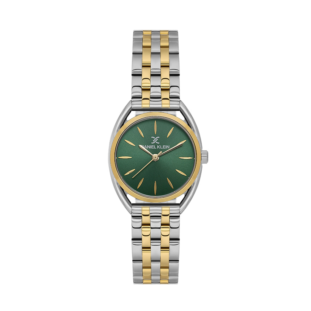 Daniel Klein Premium Silver and Gold Stainless Steel Watch for Women DK.1.14180-5