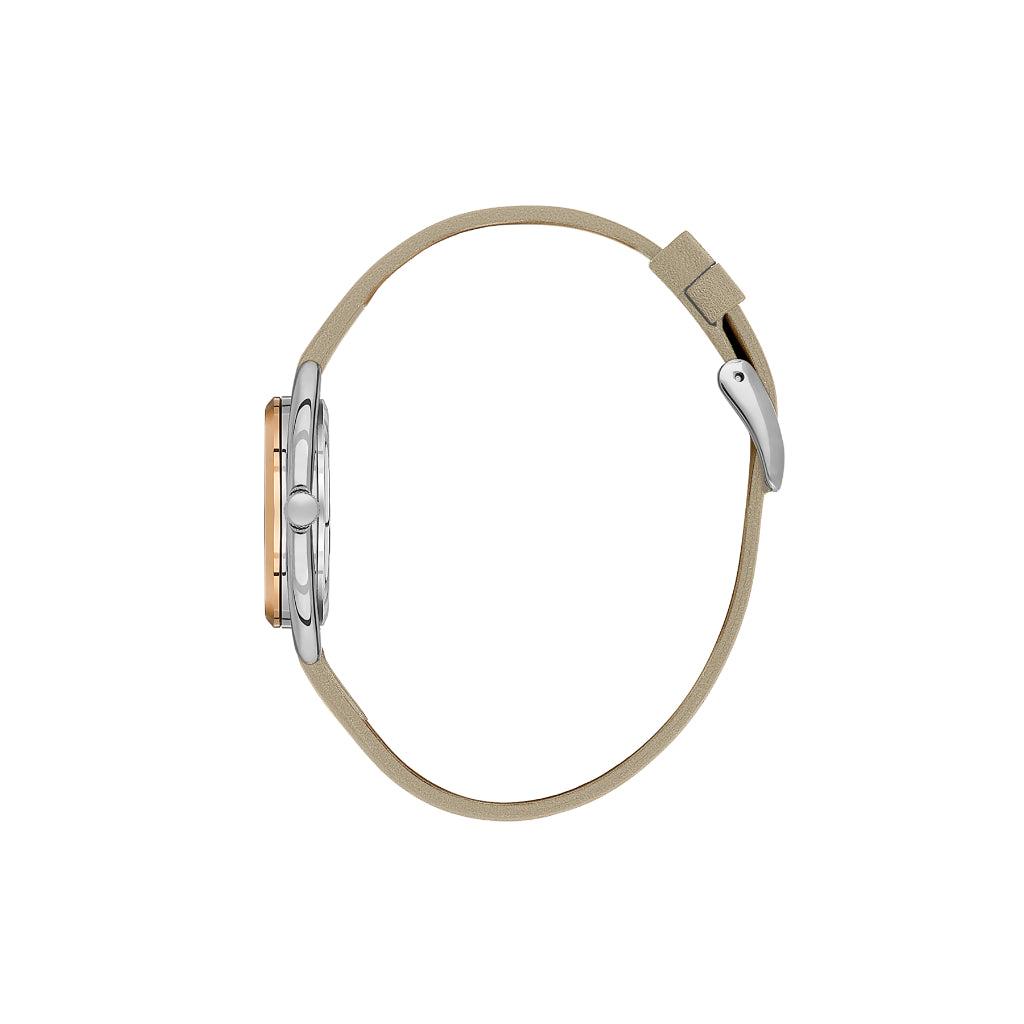 Daniel Klein Premium Beige Leather Watch for Women DK.1.14181-4