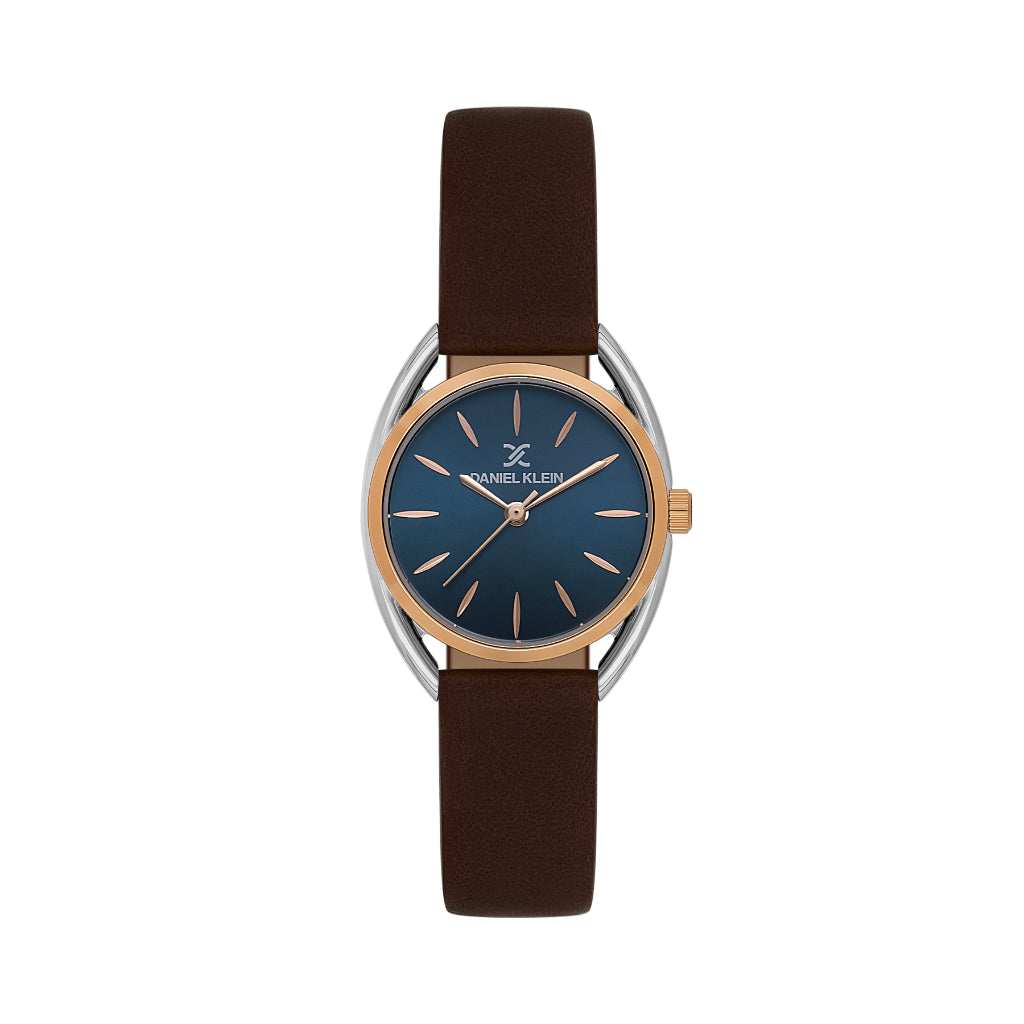 Daniel Klein Premium Dark Brown Leather Watch for Women DK.1.14181-6