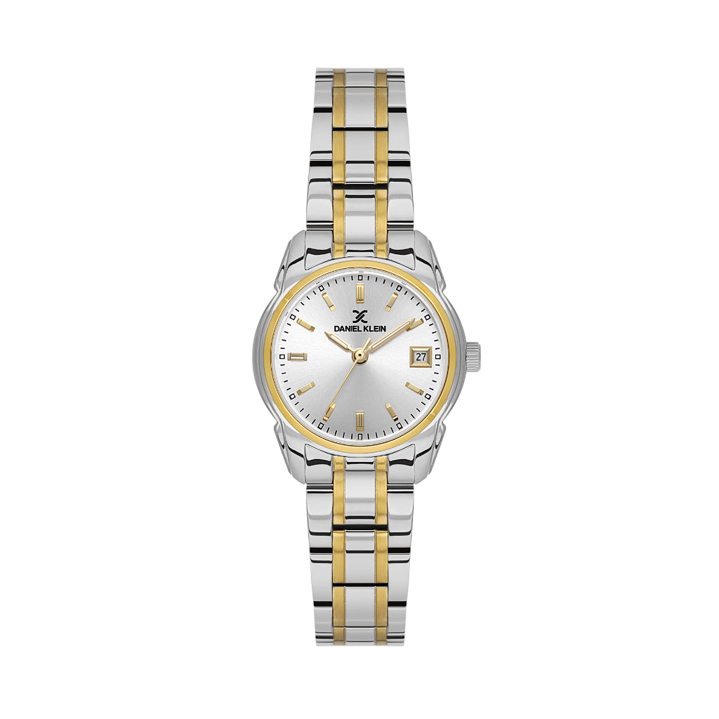 Daniel Klein Premium Silver and Gold Stainless Steel Watch for Women DK.1.14187-4