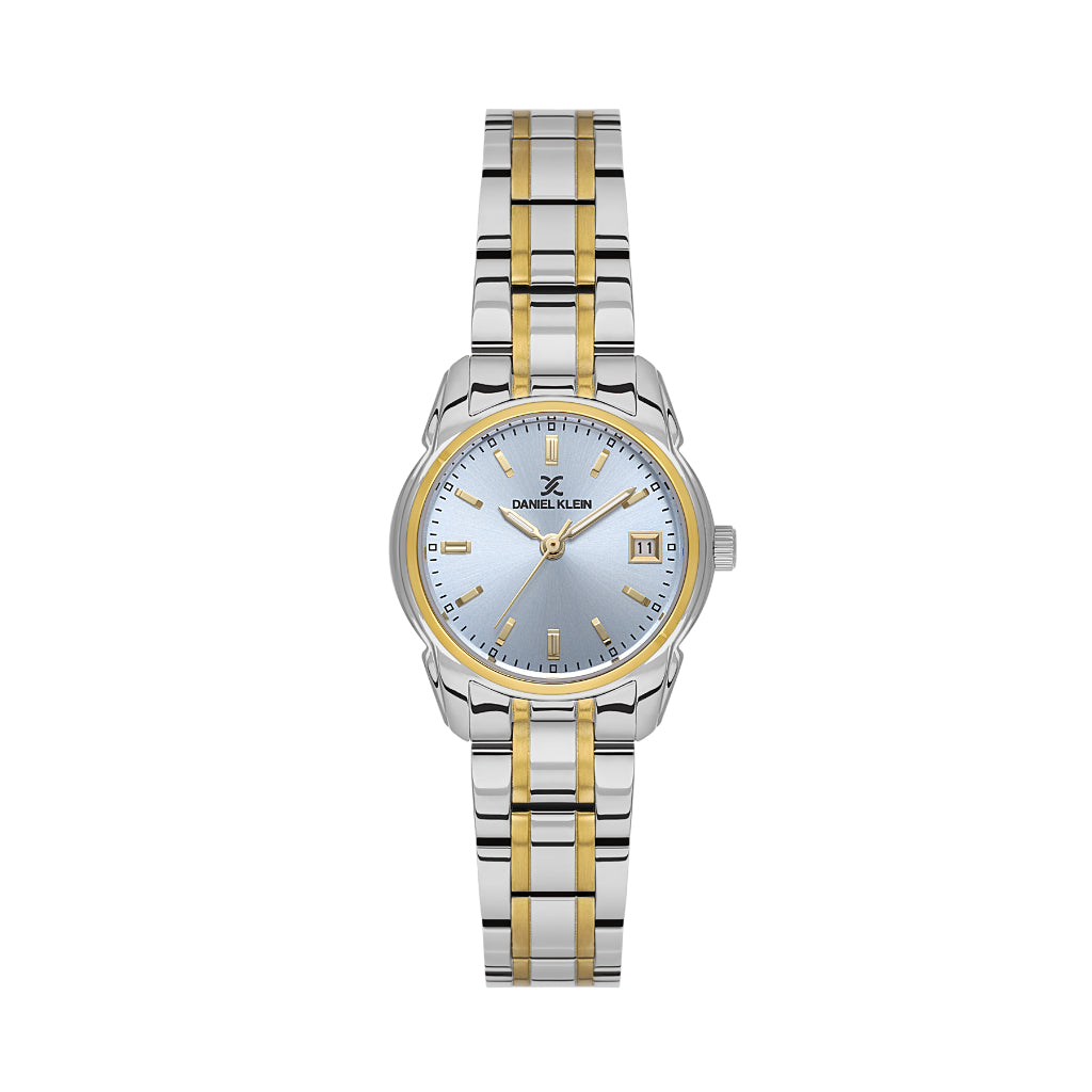 Daniel Klein Premium Silver and Gold Stainless Steel Watch for Women DK.1.14187-5