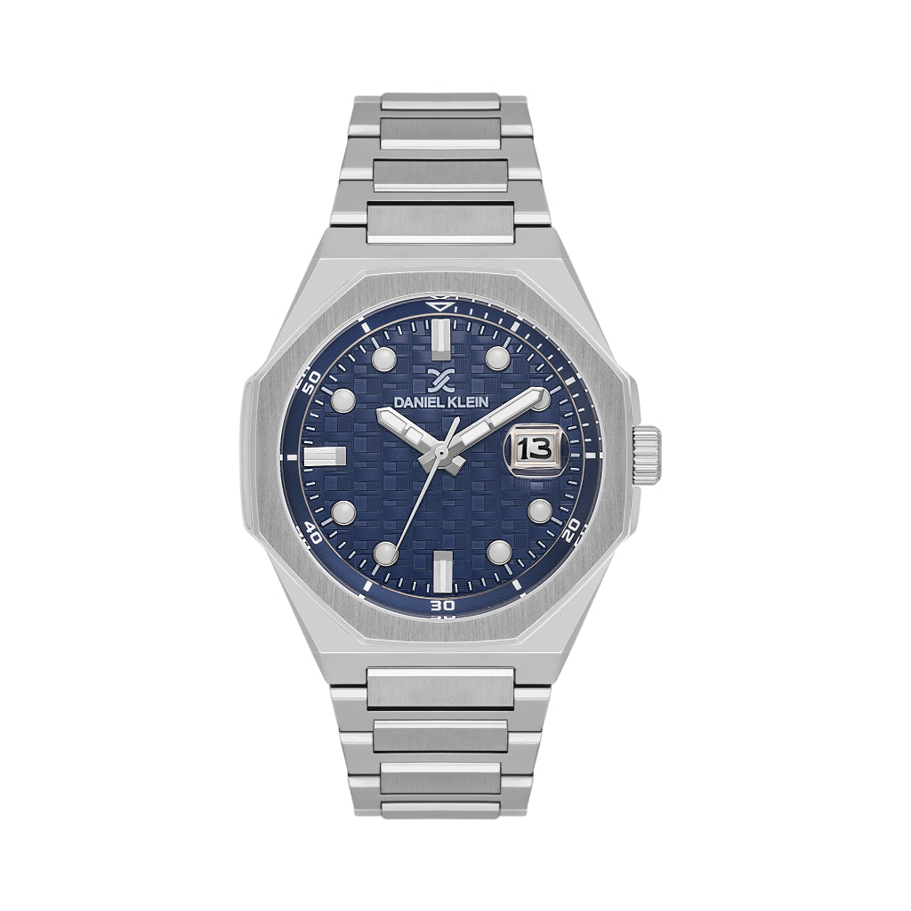 Daniel Klein Premium Silver Stainless Steel Watch for Men DK.1.14193-3