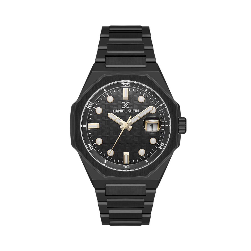 Daniel Klein Premium Black Stainless Steel Watch for Men DK.1.14193-4