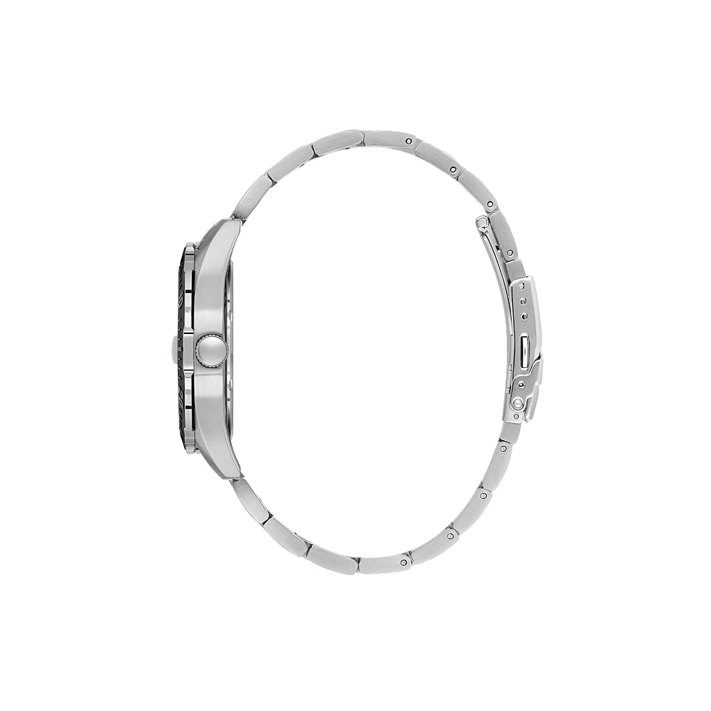 Daniel Klein Premium Silver and Black Stainless Steel Watch for Men DK.1.14195-4