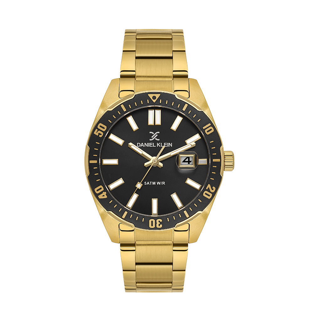 Daniel Klein Premium Gold Stainless Steel Watch for Men DK.1.14195-5