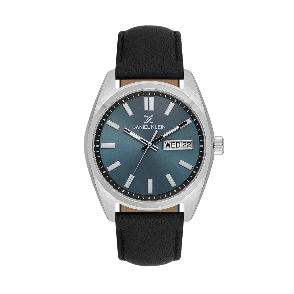 Daniel Klein Premium Black Leather Watch for Men DK.1.14196-4