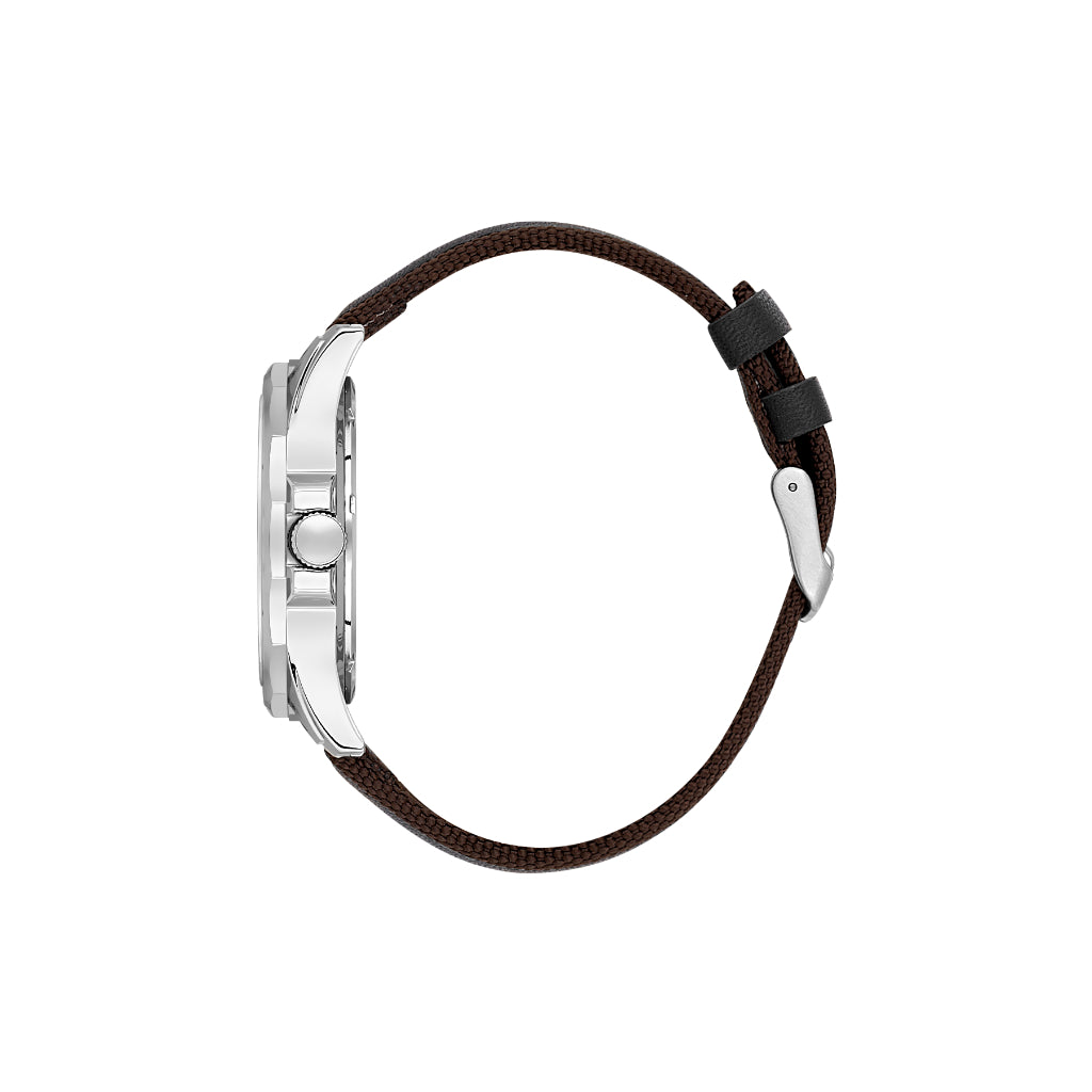Daniel Klein Premium Dark Brown/ Black Leather/ Nylon Watch for Men DK.1.14200-2
