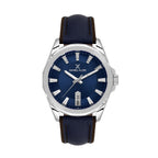 Daniel Klein Premium Dark Brown/ Dark Blue Leather/ Nylon Watch for Men DK.1.14200-4