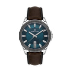 Daniel Klein Premium Black/ Dark Brown Leather/ Nylon Watch for Men DK.1.14200-5