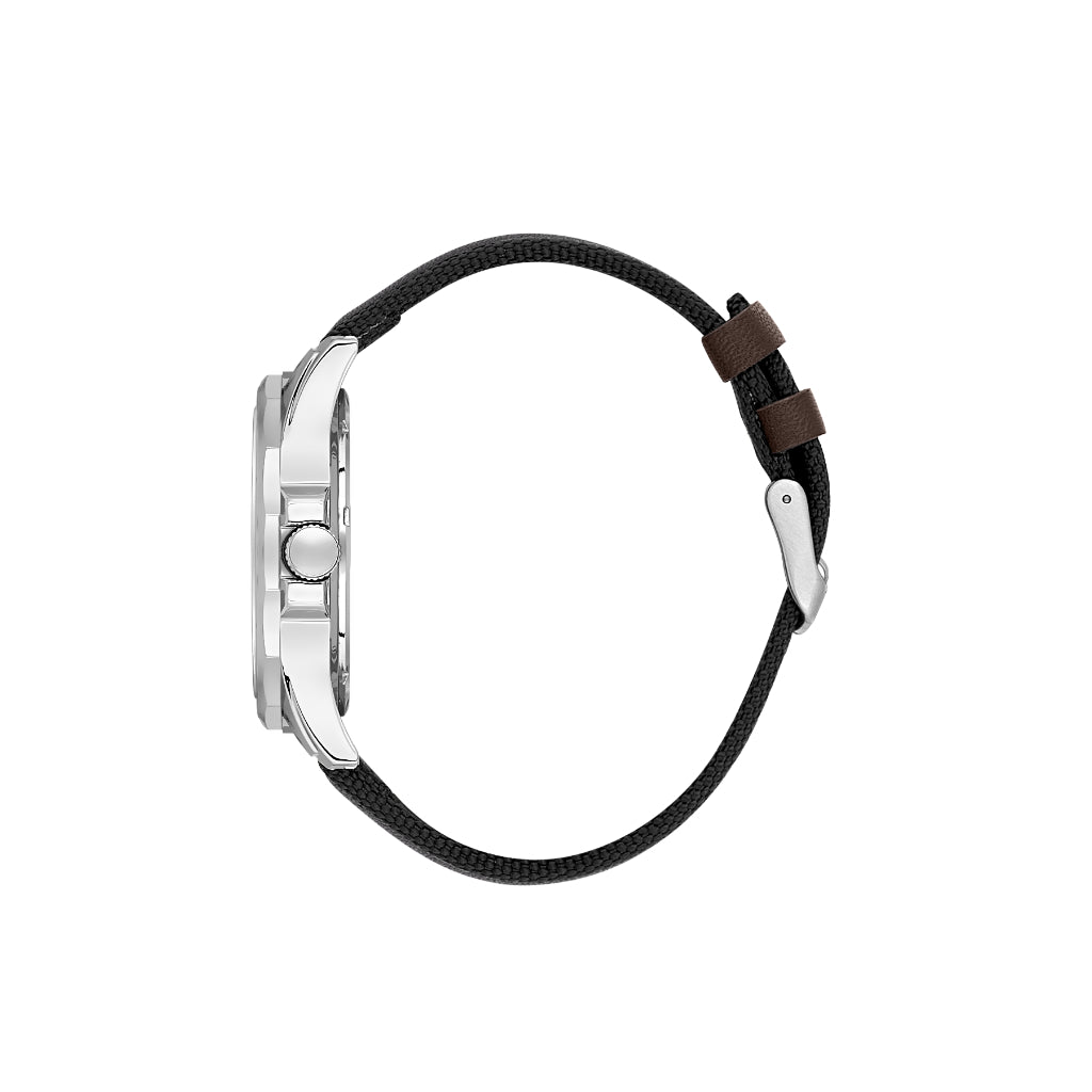 Daniel Klein Premium Black/ Dark Brown Leather/ Nylon Watch for Men DK.1.14200-5