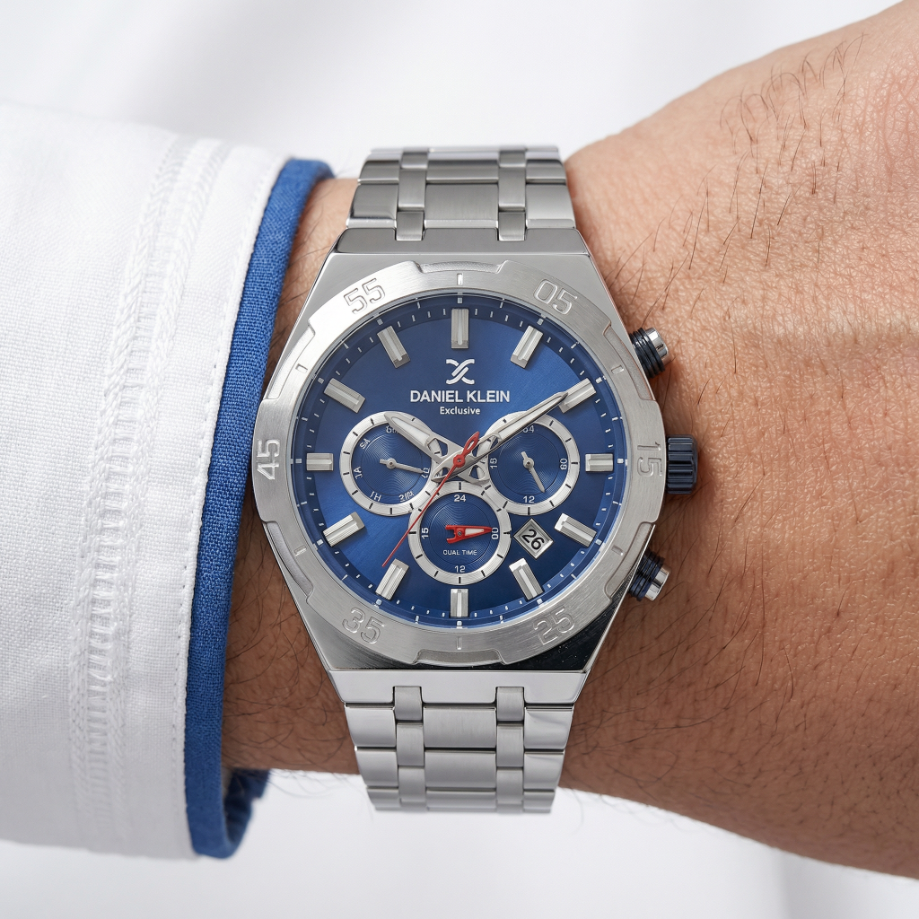 Daniel Klein Exclusive Silver Stainless Steel Watch for Men DK.1.14207-2