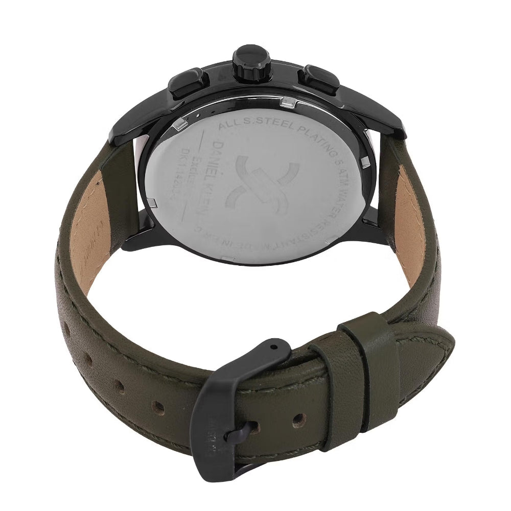 دانيال كلاين ساعة جلد أخضر داكن للرجال DK.1.14209-6