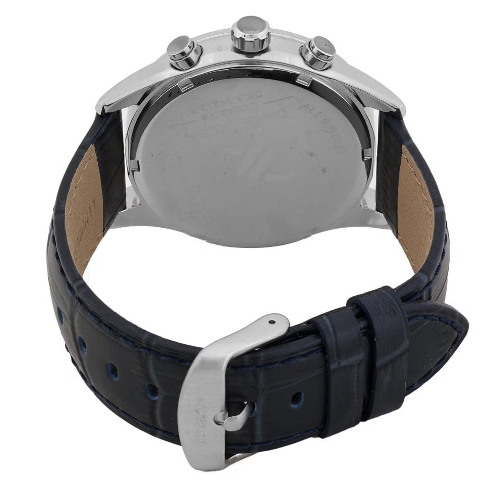 Daniel Klein Exclusive Dark Blue Leather Watch for Men DK.1.14212-3