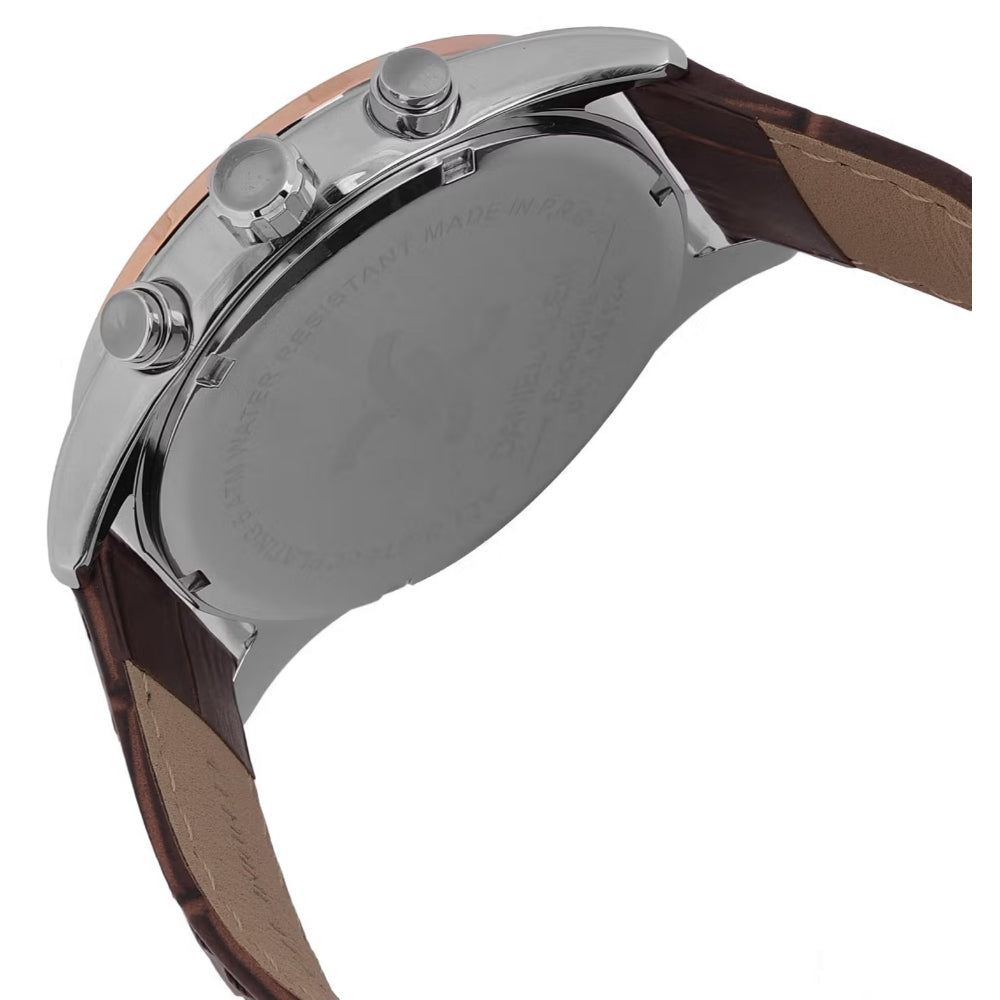Daniel Klein Exclusive Dark Brown Leather Watch for Men DK.1.14212-4