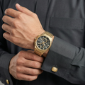 Daniel Klein Exclusive Gold Stainless Steel Watch for Men DK.1.14214-4