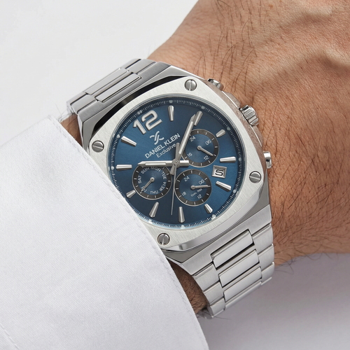 Daniel Klein Exclusive Silver Stainless Steel Watch for Men DK.1.14215-5