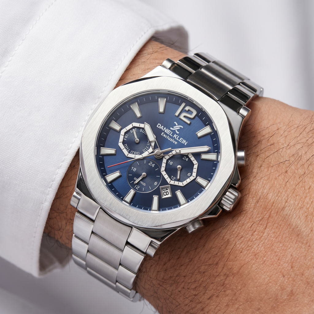 Daniel Klein Exclusive Silver Stainless Steel Watch for Men DK.1.14216-2