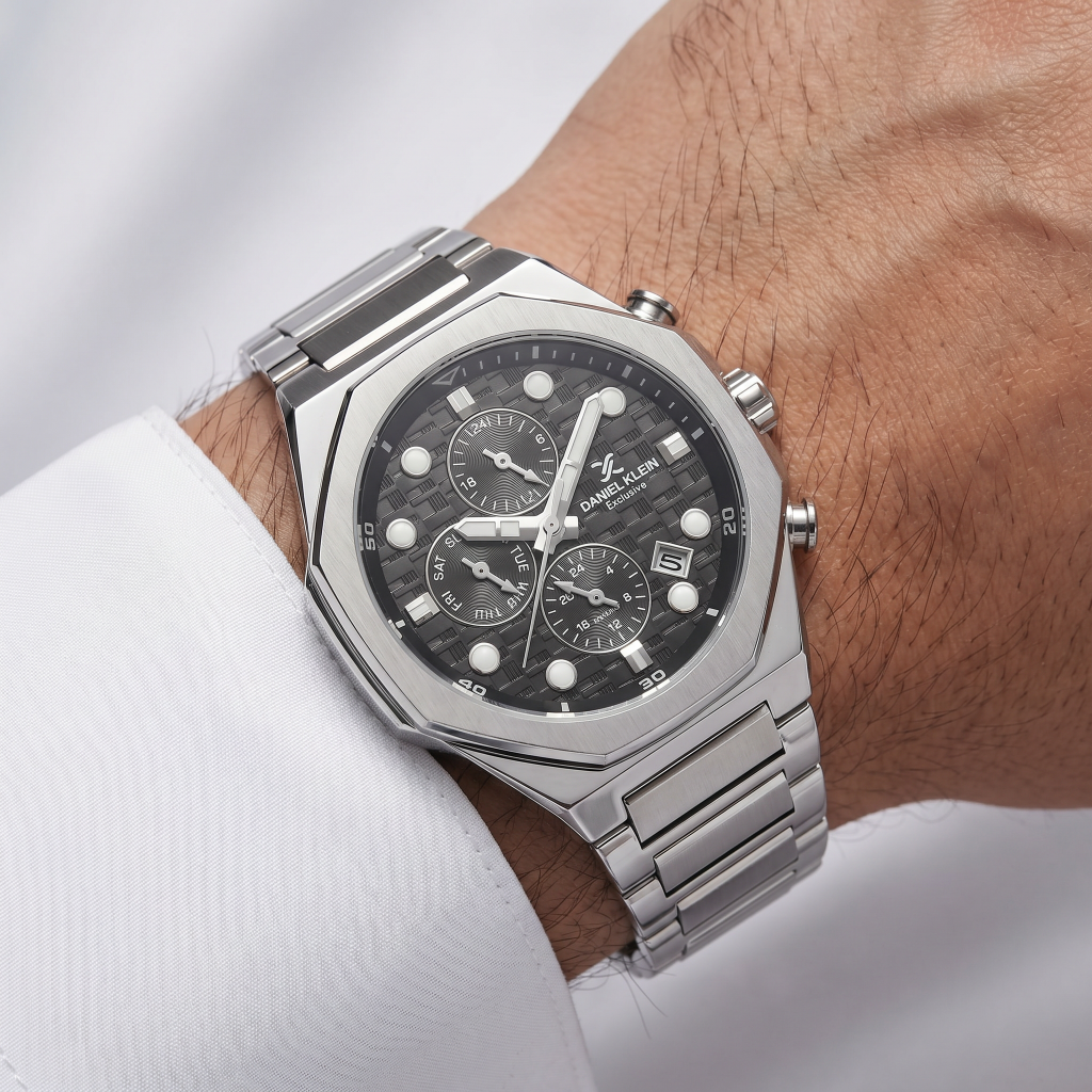 Daniel Klein Exclusive Silver Stainless Steel Watch for Men DK.1.14217-1