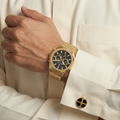 Daniel Klein Exclusive Gold Stainless Steel Watch for Men DK.1.14218-4