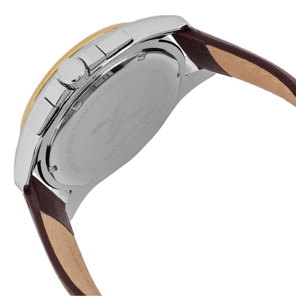 Daniel Klein Exclusive Dark Brown Leather Watch for Men DK.1.14223-5 - Daniel Klein Saudi Arabia